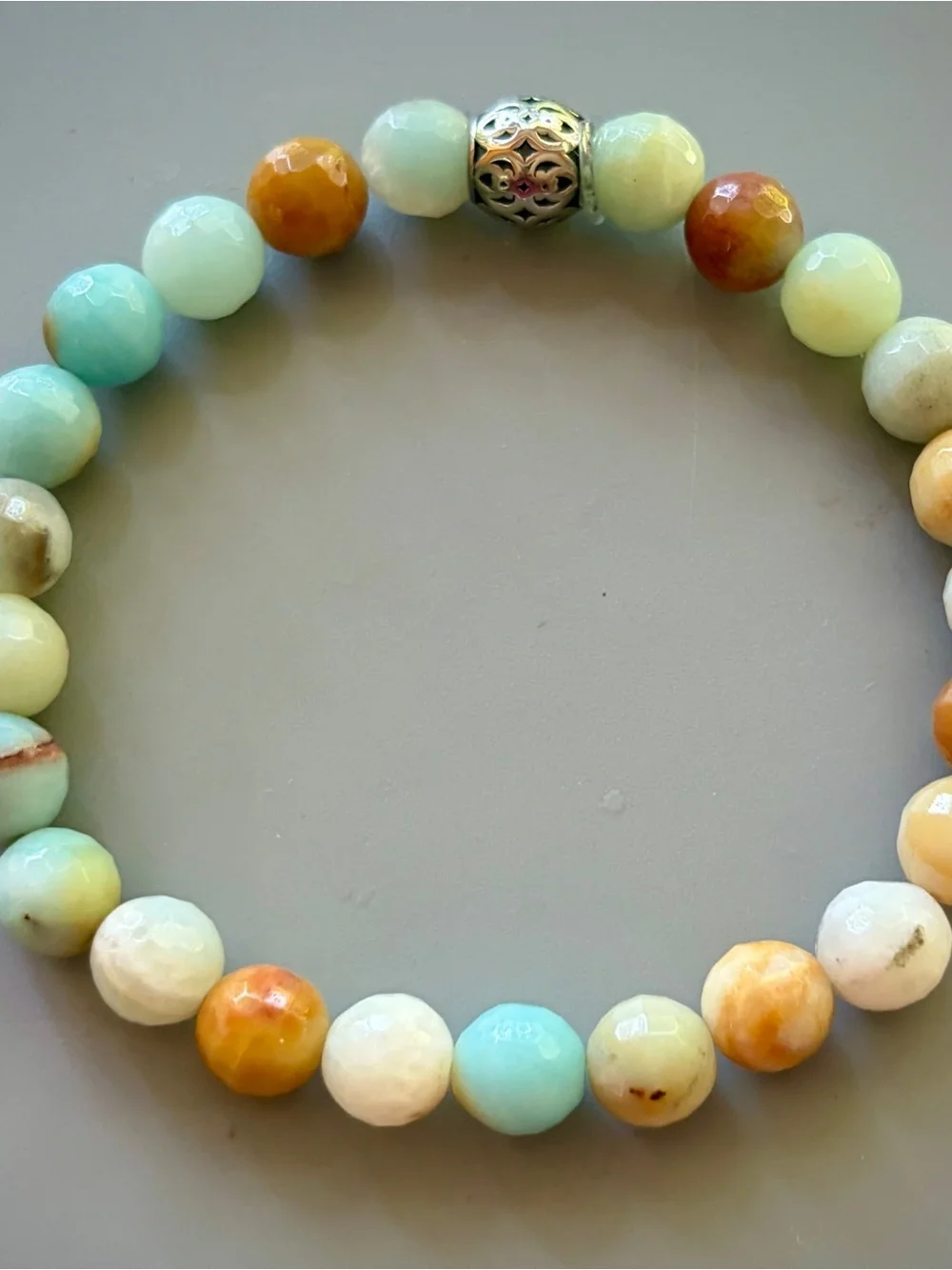 Green Amazonite Handcrafted Bead Bracelet